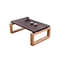 tnssczm table basse pliable, table de sol de style japonais, table basse en bois massif, table d'autel de méditation et de thé, pour s'asseoir sur le sol, meubles d'appoint, 90 x 50 x 30 cm