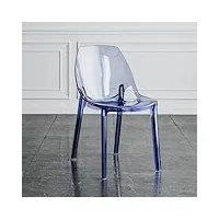 upwonec chaise de salle À manger en acrylique, chaises transparentes niditables pour adultes, tabouret acrylique transparent, chaises de salle À manger modernes pour adultes,bleu