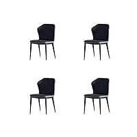 chaise salle a manger grand dossier chaise de salle à manger moderne en cuir imperméable à l'eau haute élastique éponge coussin chaise de cuisine chaise de café pour salle à manger cuisine le salon (