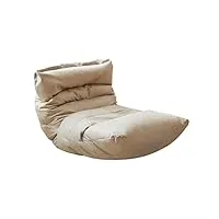 bkekm pouf moelleux en cuir, chaise longue avec pouf de remplissage, tatami 35.4x47.2x7,9 pouces, canapé paresseux à la mode