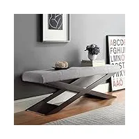 gjvbga banquette de luxe au bout du lit, banc à chaussures d'entrée rembourré en lin avec base en métal, banc d'appoint de salon moderne meubles décoratifs créatifs(size:120 * 35 * 45cm,color:gris)