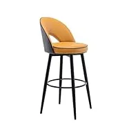 napa tabourets de bar en cuir pu à hauteur de bar, tabourets de bar modernes pivotants à 360°, chaises de cuisine rembourrées avec pieds et repose-pieds en acier, pour comptoir de cuisine, resta