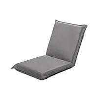 goplus chaise de sol pliante avec 6 positions réglables, fauteuil convertible paresseux inclinable rembourré d’Éponge, chaise de plancher pour maison, bureau,97x47x8cm (gris)