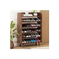 meuble À chaussures organisateur de étagère à chaussures en bois à 4/5/6 niveaux, étagères de rangement autoportantes for étagère à chaussures d'entrée, étagère de rangement de placard en pin durable