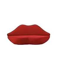 sswerweq poufs adultes red lips sofa chair double designer casual fabric 3 seater lounge sofa couch simple