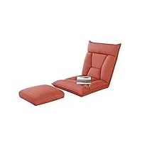 sswerweq poufs adultes canapé paresseux lit simple dossier chaise chambre baie vitrée tatami sans jambes pliant petit fauteuil inclinable siège dortoir
