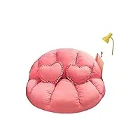 sswerweq poufs adultes folding sofa bed washable couch lazy chaise lounge recliner floor seat pouf (color : pink)