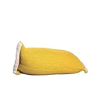 sswerweq poufs adultes simple casual sofa bag cotton rope woven small apartment balcony window cushion furniture sofa