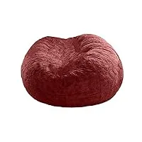 sswerweq poufs adultes elastic wear resistant durable bean bag lazy sofa bed cover giant sofa cover household supplies (color : red)