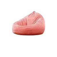 sswerweq poufs adultes bed bedroom floor sofa lazy bag living room single lounge sofa recliner bean bags beds furniture (color : pink)
