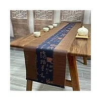 hkarcrsx chemin de table tissé en bambou naturel, napperons lavables de style japonais for table basse, tapis de décoration de table for salon de thé