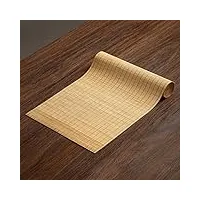 hkarcrsx store – chemin de table en bambou naturel tissé à la main, tapis de table à thé imperméable et résistant à la chaleur, napperon antidérapant for table à manger de cuisine