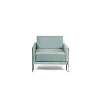 likoolis fauteuil lit français carré 80 x 80 en tissus accoudoirs fixes : coloris - tissu/marron chinÉ - filo - taupe