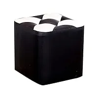 générique canapé pouf tabouret Étanche faux cuir tabouret bas salon meubles carré repose-pieds durable, couleurs disponibles,noir,29cmx29cmx35cm