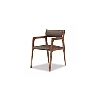 chaise de bureau à domicile chaise de salle à manger moderne rembourrée, chaise de salon en bois massif, chaise longue d'étude couleur noyer, dimensions: 21 pouces chaises modernes ( color : a , size