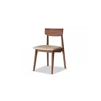 chaise de bureau à domicile chaise de loisirs en bois massif, chaise de salle à manger sans accoudoirs, dossier couleur noyer, chaise de cuisine, taille: 17 pouces chaises modernes ( color : a , size