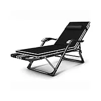 générique chaise longue,noaled fauteuil inclinable pliant robuste à gravité zéro, inclinable, chaise longue, chaise de plage, balcon, bureau, chaise longue (c)