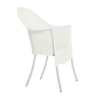driade - chaise de jardin avec accoudoirs lord yo - blanc/ral 9016/matière synthétique/pxhxp 64x95x66cm