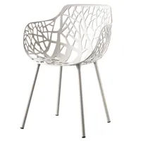 fast - chaise avec accoudoirs forest - blanc/peint par poudrage/pxhxp 56x80x56cm