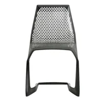 plank - myto - chaise cantilever - noir/51x82x55cm