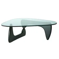 vitra - noguchi coffee table - table de salon - noir/verre/lxpxh 128x93x40cm