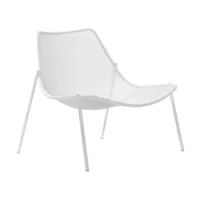 emu - fauteuil lounge de jardin round - blanc/peint par poudrage/pxhxp 92x84x87cm