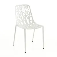 fast - forest - chaise de jardin - blanc/peint par poudrage/pxhxp 48x81x53cm