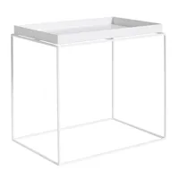 hay - table d'appoint tray l - blanc/revêtu par poudre/lxlxh 40x60x54cm