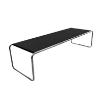 knoll international - laccio - table de salon rectangulaire - noir/stratifié/136x48x34cm