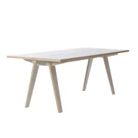 tojo - table de salle à manger steck 200x90cm - blanc/lxlxh 200x90x75cm