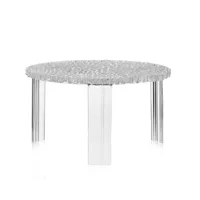 kartell - table d'appoint t-table 28 - transparent/hxø 28x50cm