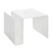 müller möbelwerkstätten - table d'appoint mulitfunctionnelle huk - blanc/revêtu par poudre/pxhxp 40x44x30cm/0,4cm aluminium épais