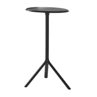 plank - miura - table de bistrot ø60cm - noir/mat