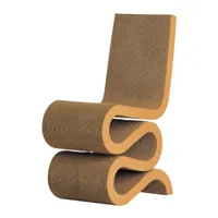 vitra - wiggle side chair - chaise - carton ondulé naturel