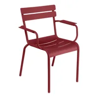 fermob - chaise de jardin avec accoudoirs luxembourg - chili/texturé/lxhxp 52x88x57cm/résistant aux uv/empilable
