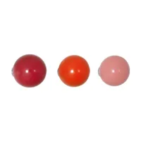 vitra - set de 3 porte-manteaux coat dots - rouge/ø5cm/profondeur 5-7,2cm/y compris le matériel de fixation