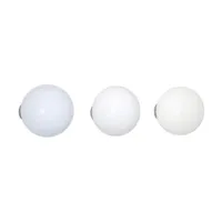 vitra - set de 3 porte-manteaux coat dots - blanc/ø5cm/profondeur 5-7,2cm/y compris le matériel de fixation