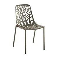 fast - forest - chaise de jardin - taupe/peint par poudrage/pxhxp 48x81x53cm