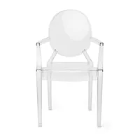 kartell - lou lou ghost - chaise avec accoudoirs pour enfant - transparent/polycarbonate