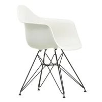 vitra - chaise avec accoudoirs eames plastic dar noir - blanc/siège polypropylène/structure façon tour eiffel basic dark noir/pxhxp 62,5x83x60cm