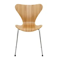 fritz hansen - chaise série 7™ bois naturel - orme/siège bois de orme/structure acier chromé/lxhxp 50x82x52cm