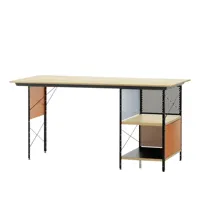 vitra - eames desk unit edu - bureau - érable/multicolore /piètement noir