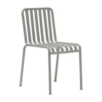 hay - chaise de jardin palissade - gris ciel/revêtu par poudre/pxhxp 47x80x56cm