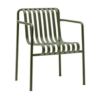 hay - chaise de jardin avec accoudoirs palissade dining - olive/revêtu par poudre/lxhxp 63x80x66cm