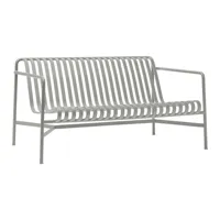 hay - canapé de jardin palissade - gris ciel/revêtu par poudre/lxhxp 139x70x88cm