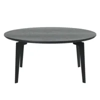 fritz hansen - table basse join™ fh41 - noir/teinté/structure acier revêtu par poudre noir/h 37cm / ø 80cm