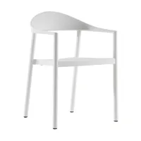 plank - monza - fauteuil - blanc/mat/châssis blanc