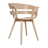 designhousestockholm - chaise avec accoudoirs wick structure bois - chêne/pxpxh 57x50,5x75cm/structure chêne
