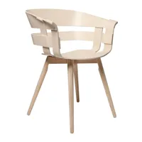 designhousestockholm - chaise avec accoudoirs wick structure bois - frêne/pxpxh 57x50,5x75cm/structure frêne