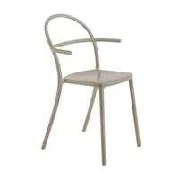 kartell - chaise de jardin avec accoudoirs generic c - gris colombe/polyéthylène coloré/pxpxh 52x51x83,5cm/empilable